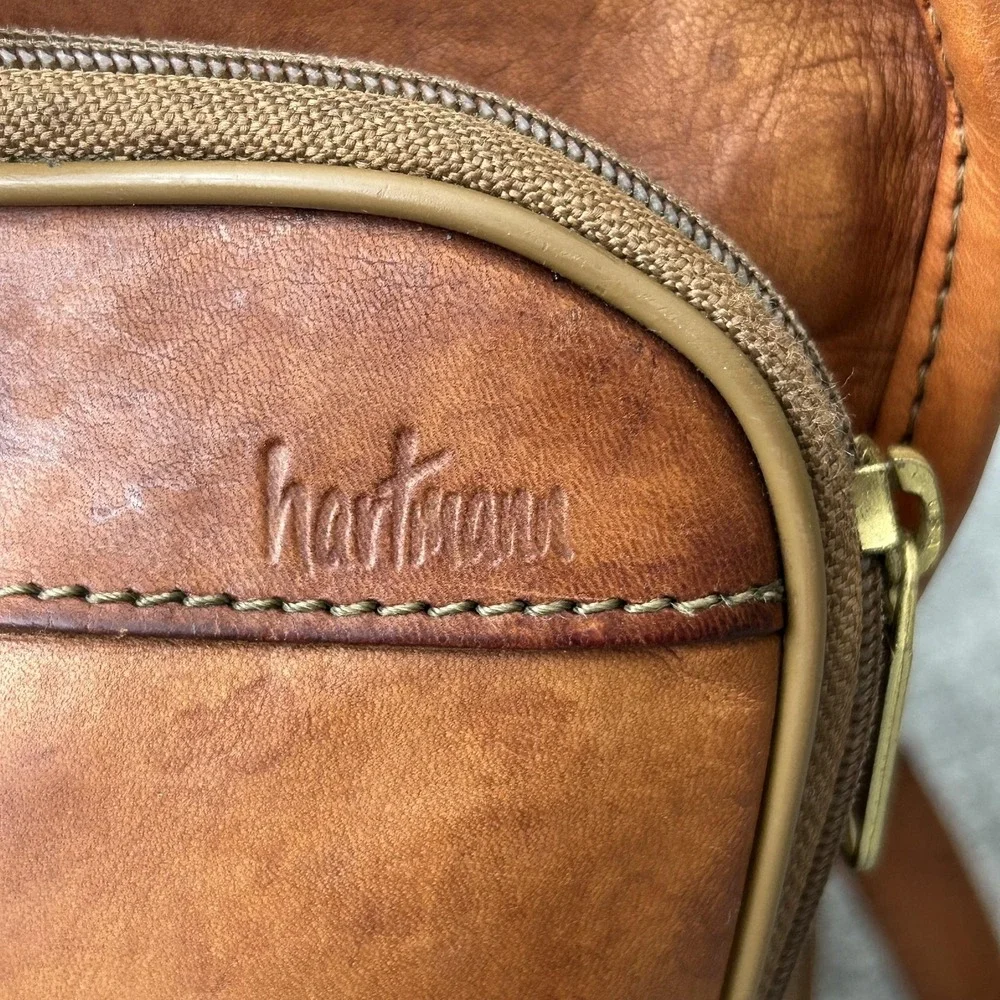 Hartmann Bag Attache Brown Leather‎ Laptop Soft Case Shoulder Briefcase Travel